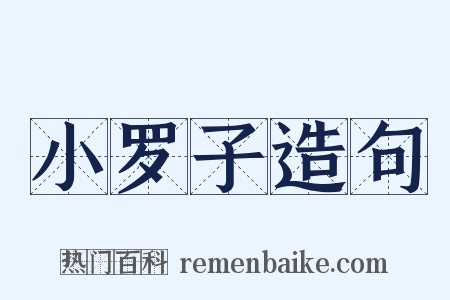 小罗子造句是什么意思的图片